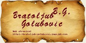 Bratoljub Golubović vizit kartica